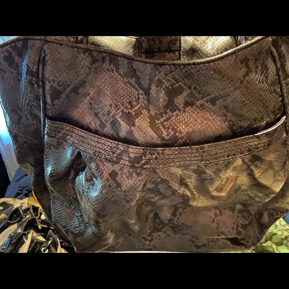 Leather Snakeskin Purse